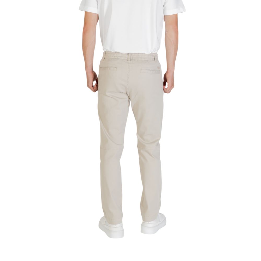 Hugo Boss Men's Straight-Leg Regular-Fit Polyester Trousers - Beige