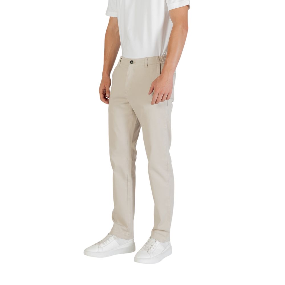 Hugo Boss Men's Straight-Leg Regular-Fit Polyester Trousers - Beige