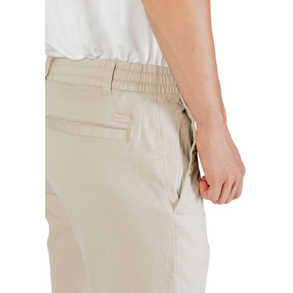 Hugo Boss Men's Straight-Leg Regular-Fit Polyester Trousers - Beige