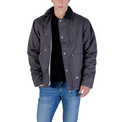 Jacket by Tommy Hilfiger Jeans for men in cotton twill corduroy gray features a smart silhouette, perfectly accentuated by its unique and functional pockets for a smart finish.