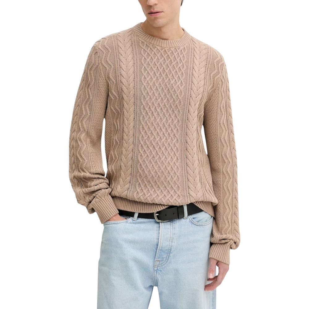 Sweatshirt by Tommy Hilfiger Jeans for men in cotton beige features an provocated silhouette, detailed with a provocated and a refined crew neckline for a sophisticated aesthetic.
