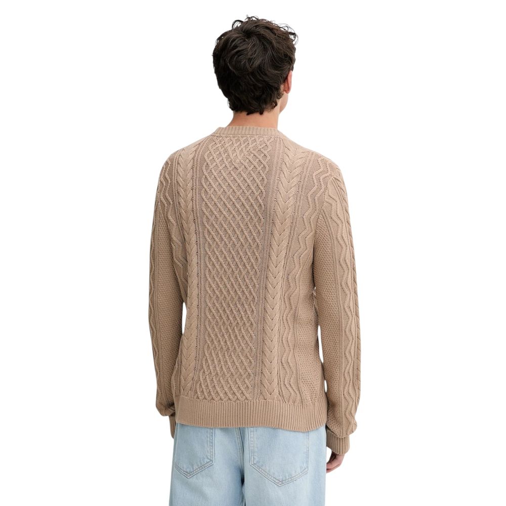 Sweatshirt by Tommy Hilfiger Jeans for men in cotton beige presents a smart casual silhouette, featuring a smart casual crew neckline and for a sophisticated look.