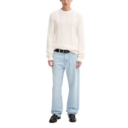 Sweatshirt by Tommy Hilfiger Jeans for men in cotton cream presents a smart casual silhouette, featuring a smart casual crew neckline and for a sophisticated look.