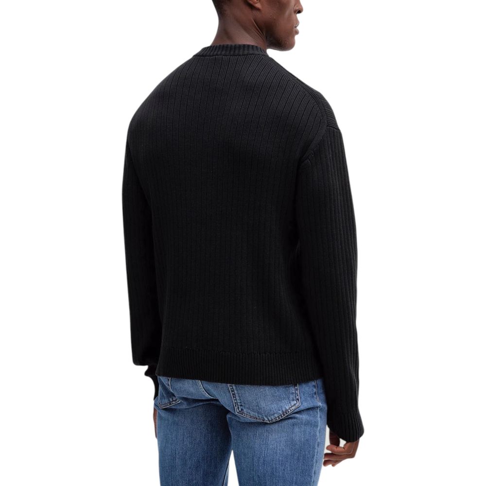 Calvin Klein Jeans Men's Crew-Neck Cotton Sweatshirt - Black