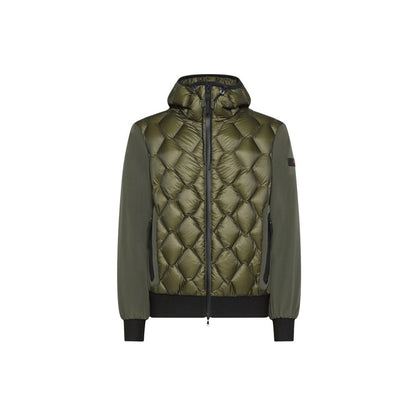 Hooded Overcoat by Peuterey for men in polyamide showcases a enveloping silhouette, detailed with distinctive pockets, hooded & insulated and a enveloping hooded neckline.
