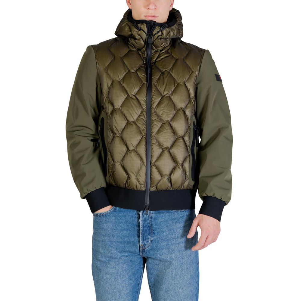 Hooded Overcoat by Peuterey for men in polyamide features a contemporary silhouette showcasing a contemporary hooded neckline and refined pockets, hooded & insulated for a sophisticated finish.