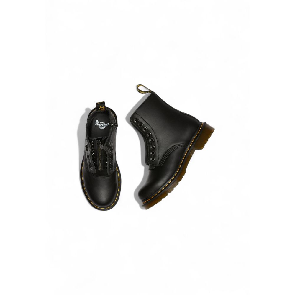 Lace-Up Winter Boots by Dr. Martens for women in nappa leather & rubber black & yellow features an dynamic silhouette, showcasing the dynamic Women's Nappa Leather & Rubber Lace-Up Winter Boots design with its distinctive and elegant .