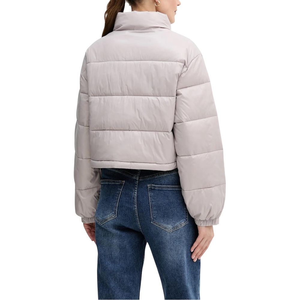 Jacket by Calvin Klein Jeans for women in polyamide purple showcases a contemporary silhouette, detailed with a contemporary high-collar neckline and premium insulated for a sophisticated finish.