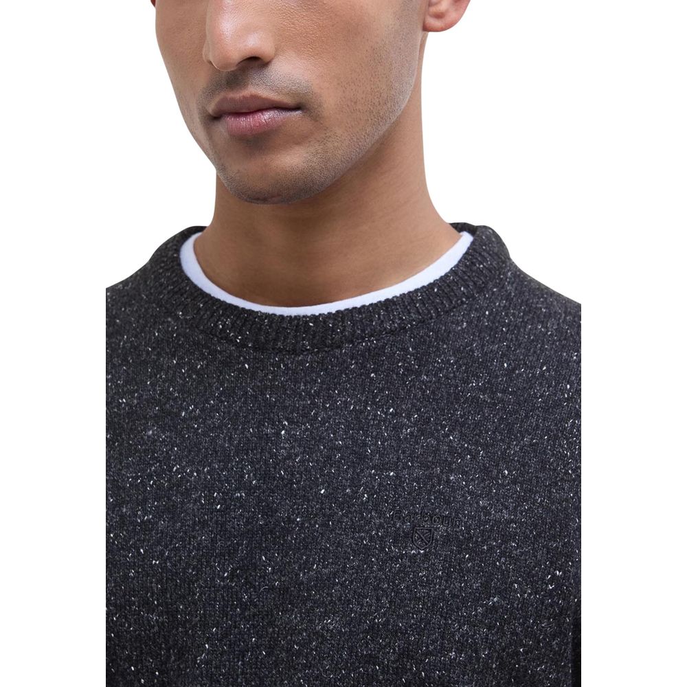 Sweatshirt by Barbour for men in wool black & natural features an provocated silhouette, detailed with a provocated and a refined for a sophisticated aesthetic.