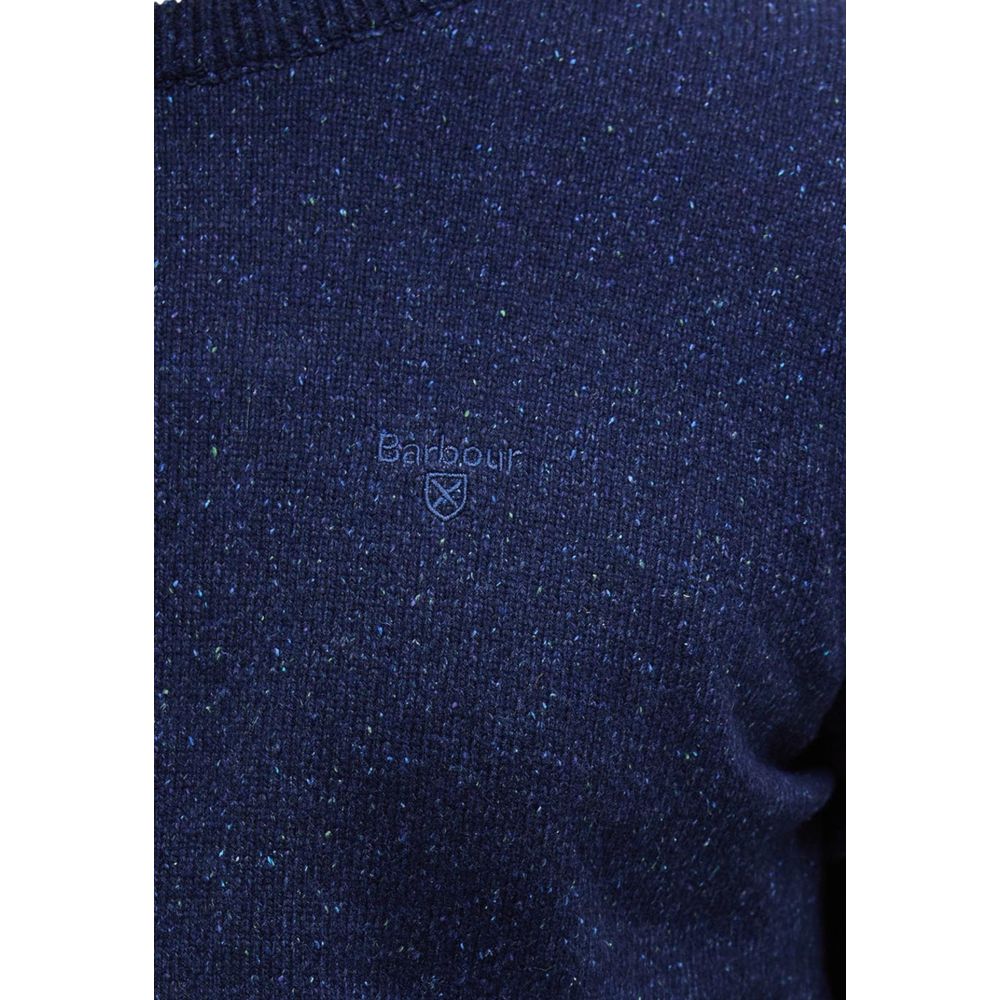 Sweatshirt by Barbour for men in wool blue & natural features an magnificent silhouette, showcasing a sophisticated crew neckline and detail for a truly magnificent finish.