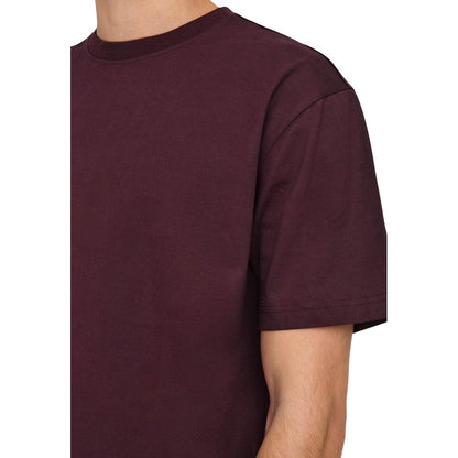 Only & Sons Men's Crew-Neck Organic Cotton T-Shirt - Bordeaux