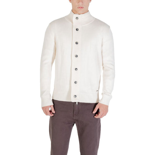 Gianni Lupo Men's High-Collar Marabou Wool & Polyamide Sweatshirt - Cream