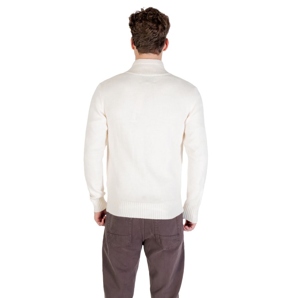 Gianni Lupo Men's High-Collar Marabou Wool & Polyamide Sweatshirt - Cream