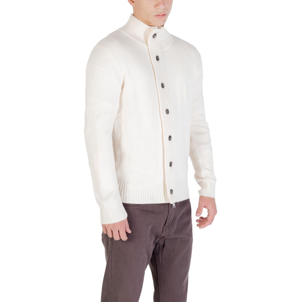 Gianni Lupo Men's High-Collar Marabou Wool & Polyamide Sweatshirt - Cream
