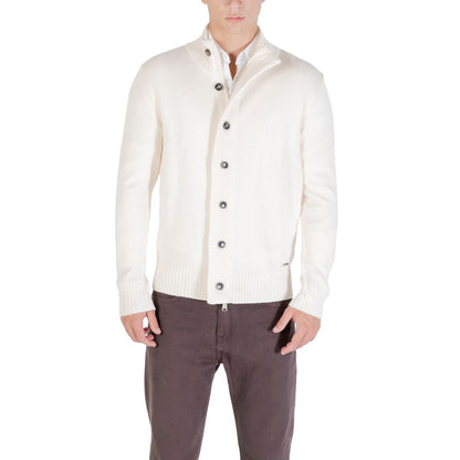 Gianni Lupo Men's High-Collar Marabou Wool & Polyamide Sweatshirt - Cream