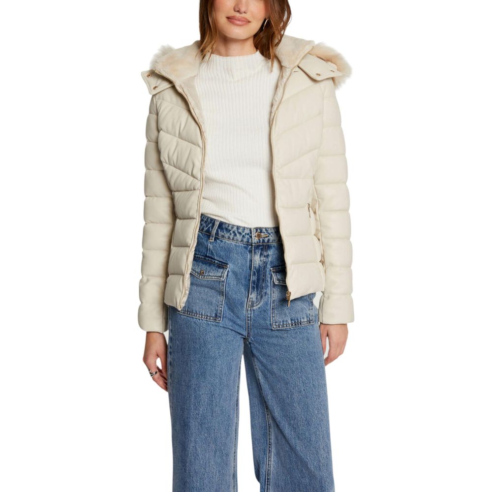 Hooded Jacket by Morgan De Toi for women in polyethylene polurethan faux fur beige presents a authentic silhouette, artfully detailed with a authentic hooded neckline and functional pockets, hooded & insulated for a premium authentic finish.