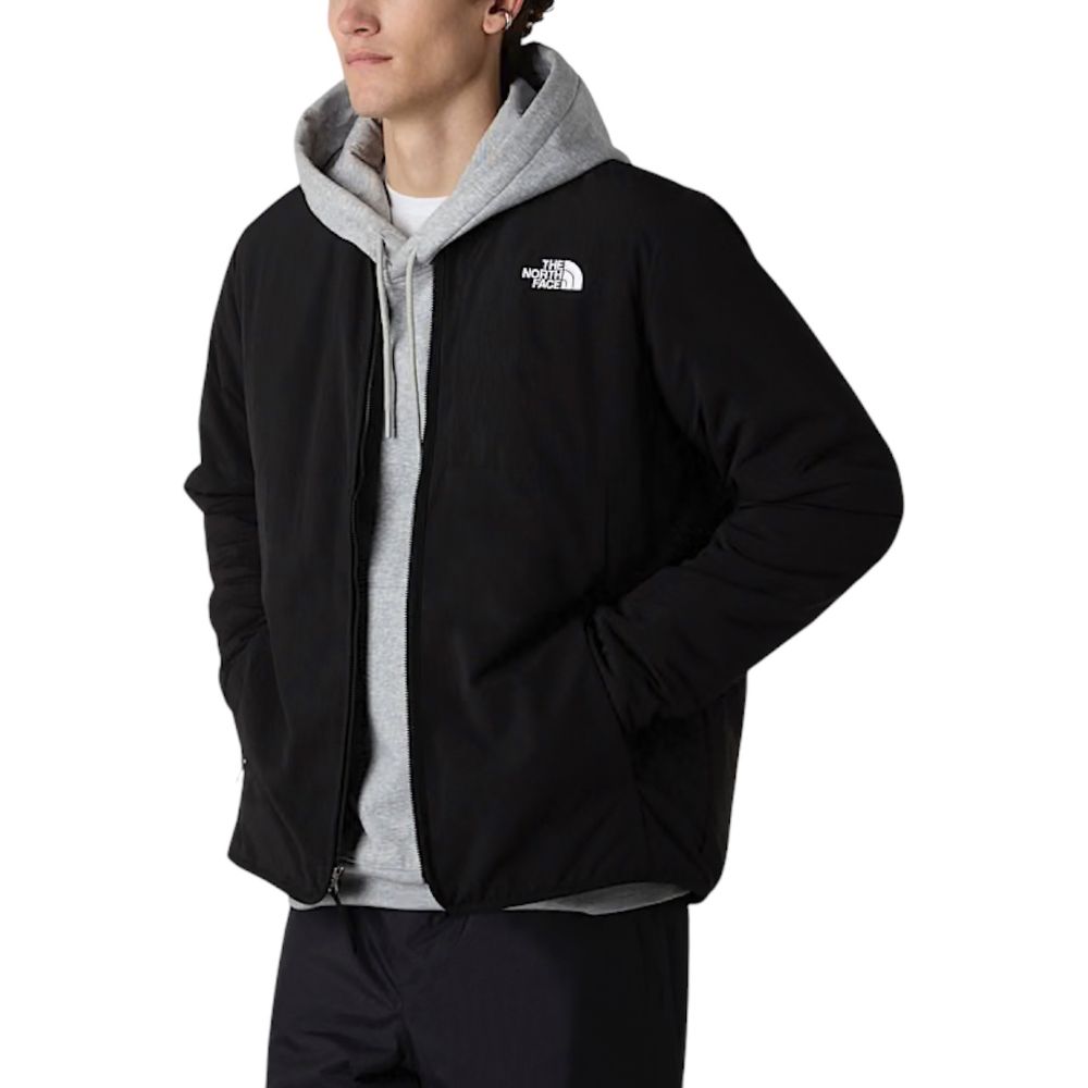 Hooded Overcoat by The North Face for men in nylon black features a cosy chic silhouette, artfully detailed with a sophisticated hooded neckline and premium lightweight, pockets & hooded for a cosy chic finish.