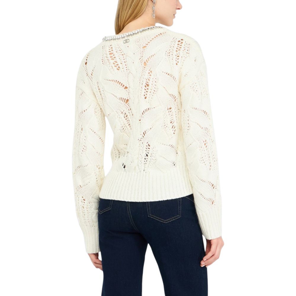 Sweatshirt by Liu Jo for women in marabou wool white features an magnificent silhouette, showcasing a sophisticated and detail for a truly magnificent finish.
