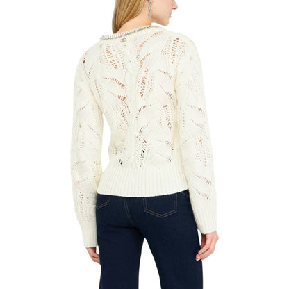 Sweatshirt by Liu Jo for women in marabou wool white features an magnificent silhouette, showcasing a sophisticated and detail for a truly magnificent finish.