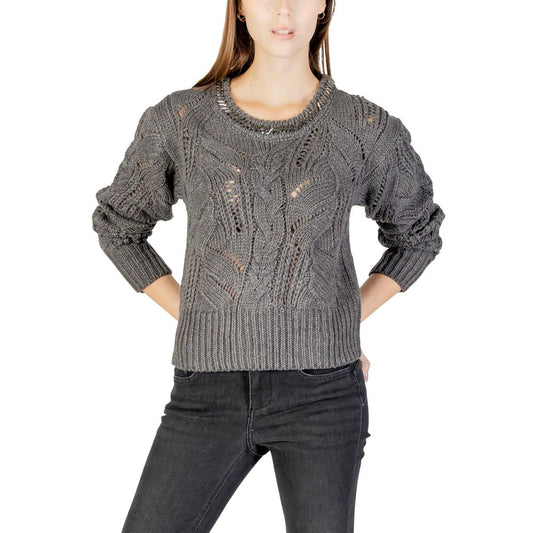 Sweatshirt by Liu Jo for women in marabou wool gray features an exquisite silhouette, showcasing and details for a exquisite look.