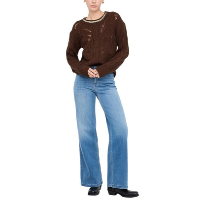 Sweatshirt by Liu Jo for women in marabou wool brown presents a smart casual silhouette, featuring a smart casual and for a sophisticated look.