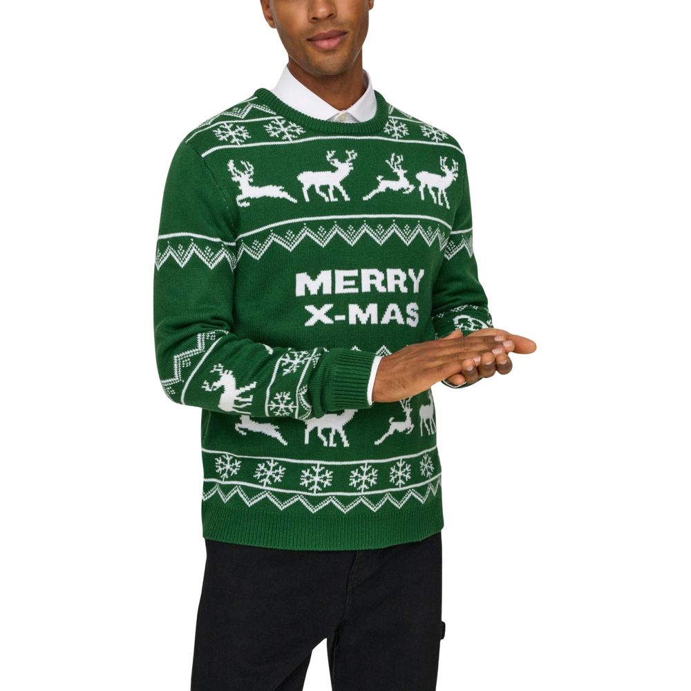 Sweatshirt by Only & Sons for men in marabou showcases a slouchy chic silhouette, artfully detailed with a slouchy chic crew neckline and for a slouchy chic finish.