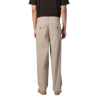Trousers by Only & Sons for men in stretch cotton beige features a sculptural silhouette, showcasing a sculptural regular-fit and long with a sophisticated for a sculptural finish.