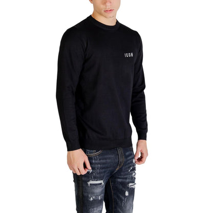 Sweatshirt by Icon for men in nylon & viscose black features a unrivaled silhouette with a refined crew neckline and unrivaled detailing for a sophisticated look.