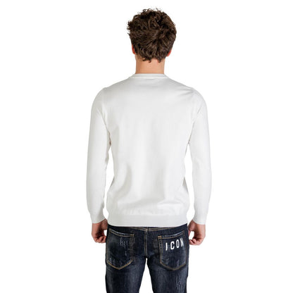 Sweatshirt by Icon for men in nylon & viscose white features an magnificent silhouette, showcasing a sophisticated crew neckline and detail for a truly magnificent finish.