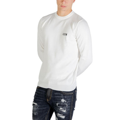 Sweatshirt by Icon for men in nylon & viscose white features an exquisite silhouette, showcasing and crew neckline details for a exquisite look.