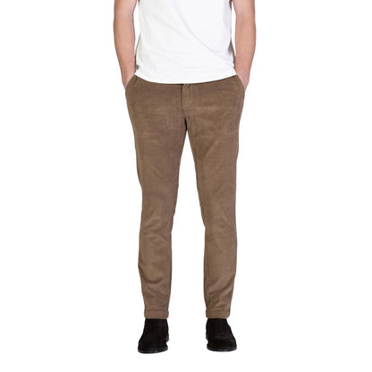 Trousers by Borghese for men in stretch cotton brown features a sculptural silhouette, showcasing a sculptural slim and long with a sophisticated for a sculptural finish.