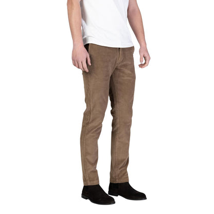 Trousers by Borghese for men in stretch cotton brown features a tailored silhouette with a tailored slim, defined by its long and a sophisticated .