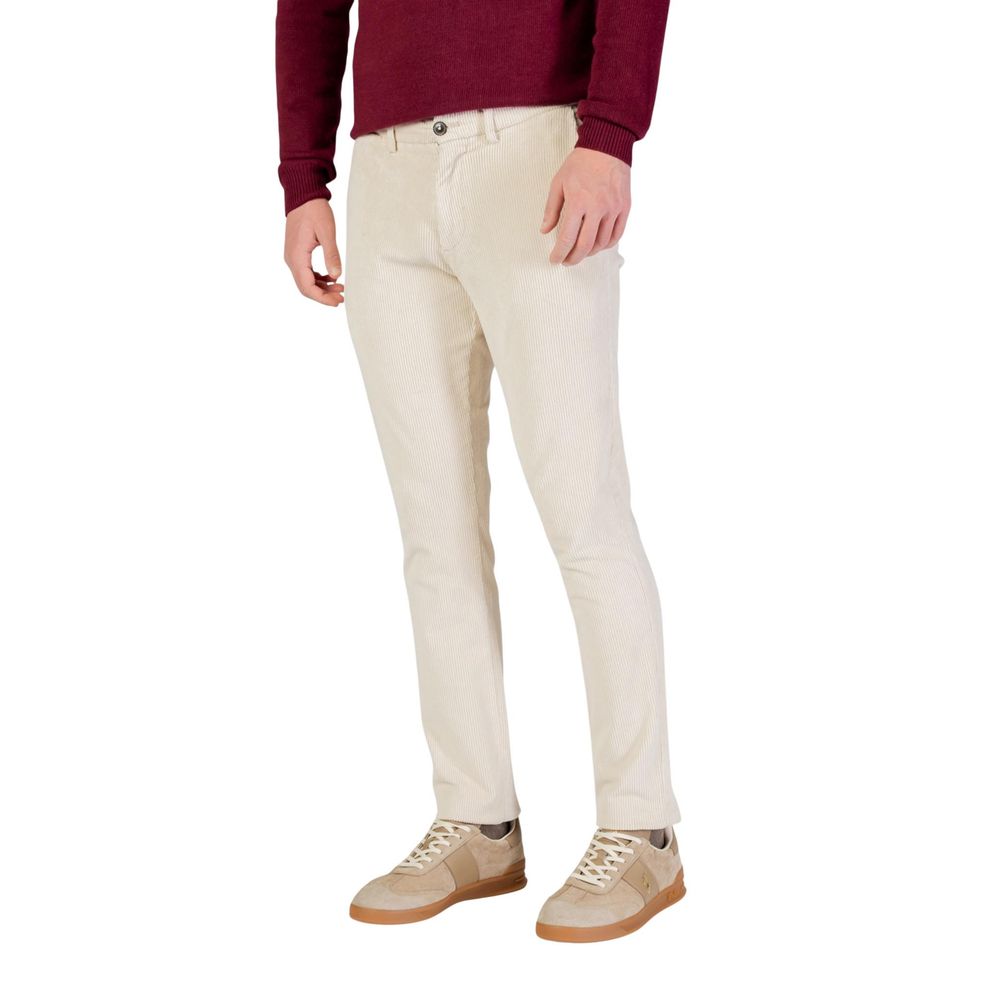 Pants by Borghese for men in stretch cotton beige features a sleek silhouette with a sleek slim, a refined long, and a sophisticated finish.