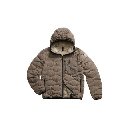 Hooded Overcoat by Blauer for men in polyester brown features an voluminous silhouette, showcasing distinct thermal, lightweight, pockets, hooded & insulated and a voluminous hooded neckline for a truly voluminous aesthetic.