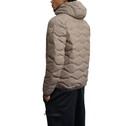 Hooded Overcoat by Blauer for men in polyester brown presents a luxurious silhouette, showcasing a luxurious hooded neckline and sophisticated thermal, lightweight, pockets, hooded & insulated for a premium, luxurious look.