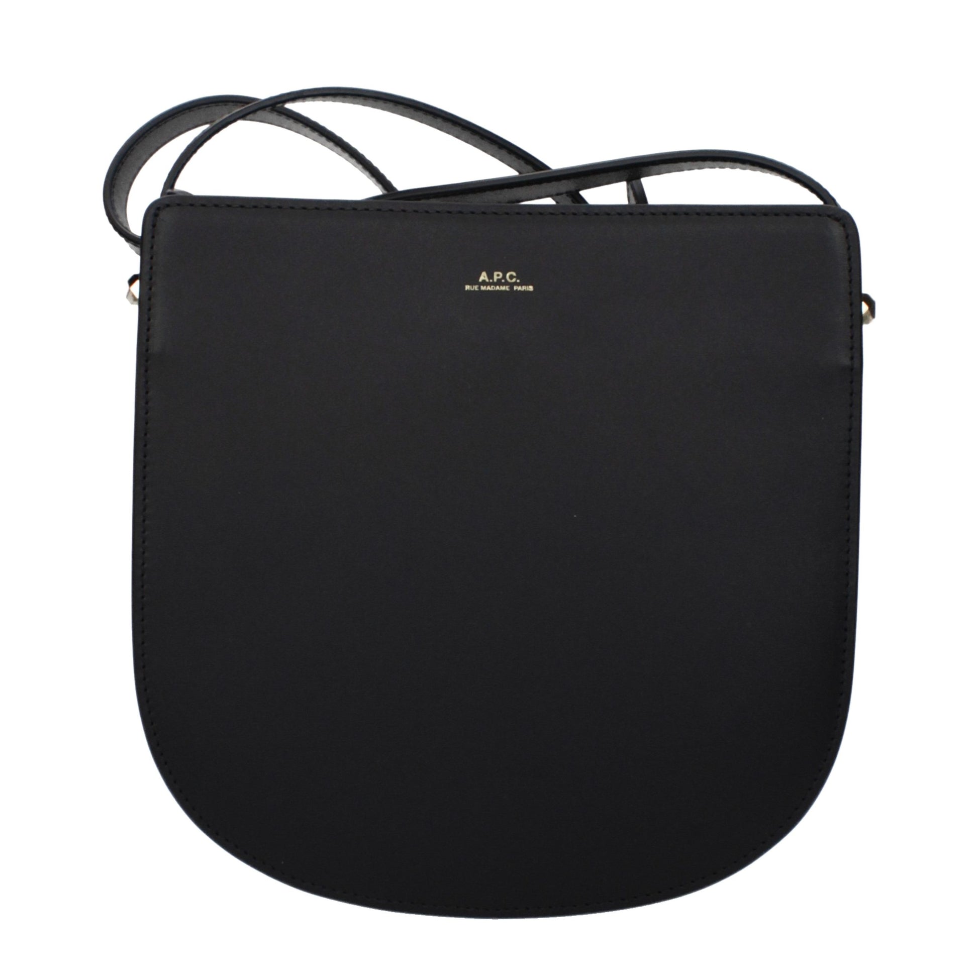 Crossbody Handbag by A.P.C. for women in leather black features an multi-faceted design with a secure , ample , and versatile crossbody-strap & adjustable-strap for a multi-faceted finish.
