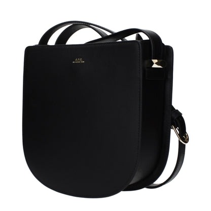 Crossbody Handbag by A.P.C. for women in leather black showcases a versatile sophistication silhouette, featuring a secure , versatile sophistication , and versatile crossbody-strap & adjustable-strap for a versatile sophistication finish.