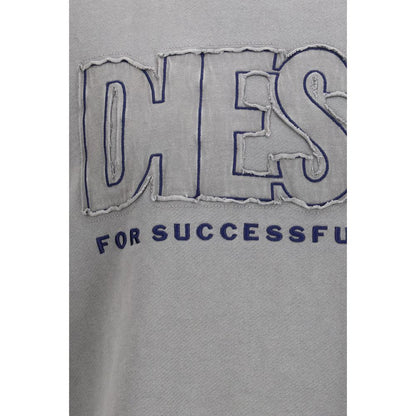 Sweatshirt by Diesel for men in cotton gray features an provocated silhouette, detailed with a provocated and a refined for a sophisticated aesthetic.