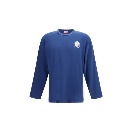 Activewear T-Shirt by Kenzo for men in cotton blue & print features an ergonomic design with , highlighting a ergonomic long-sleeve length and ergonomic for a high-performance look.