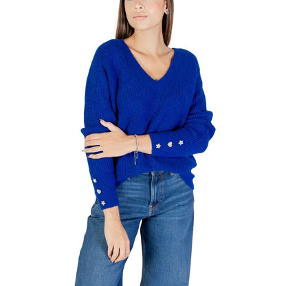 Sweatshirt by Morgan De Toi for women in stretch polyester & wool blue features a unrivaled silhouette with a refined and unrivaled detailing for a sophisticated look.
