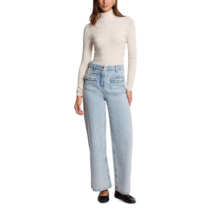 This Sweater by Morgan De Toi for women in polyamide viscose beige presents a understated silhouette, featuring a sophisticated turtle neckline and for a understated finish.