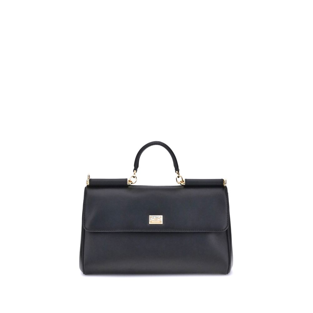 Flap Shoulder Bag by Dolce & Gabbana for women in bos taurus calf leather black & signature features a effortless sophistication silhouette, secured by a flap & magnetic with ample single-compartment and versatile shoulder-strap, handle & adjustable-strap for a effortless sophistication finish.