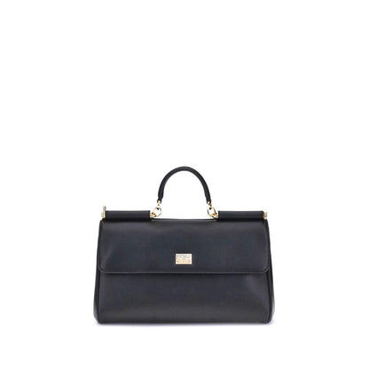 Flap Shoulder Bag by Dolce & Gabbana for women in bos taurus calf leather black & signature features a effortless sophistication silhouette, secured by a flap & magnetic with ample single-compartment and versatile shoulder-strap, handle & adjustable-strap for a effortless sophistication finish.