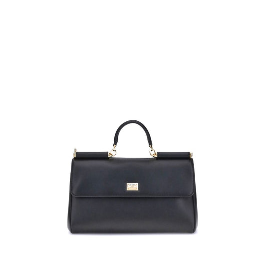Flap Shoulder Bag by Dolce & Gabbana for women in bos taurus calf leather black & signature features a effortless sophistication silhouette, secured by a flap & magnetic with ample single-compartment and versatile shoulder-strap, handle & adjustable-strap for a effortless sophistication finish.
