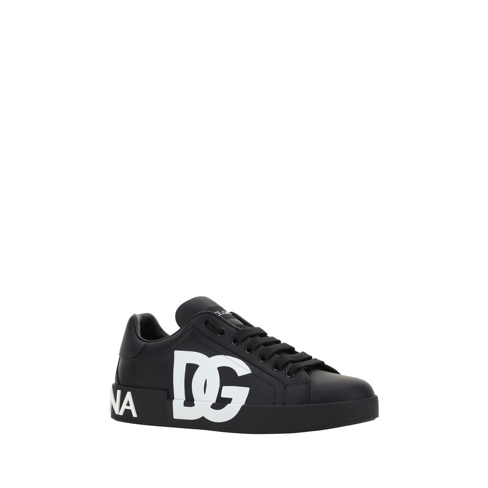 Sneakers by Dolce & Gabbana for men in bos taurus calfskin leather black, signature & monogram features a chic design, perfectly showcasing the chic fashion style of this Men's Fashion Bos Taurus Calfskin Leather Sneakers.