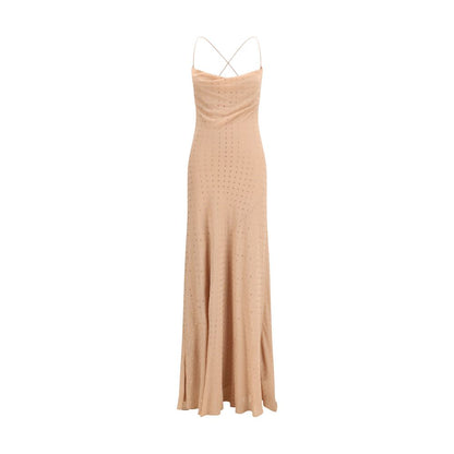 Dress by PINKO for women in polyester multicolor & patterned showcases a striking silhouette, elegantly detailed with a sleeveless, refined round neckline, and a striking long for a striking finish.