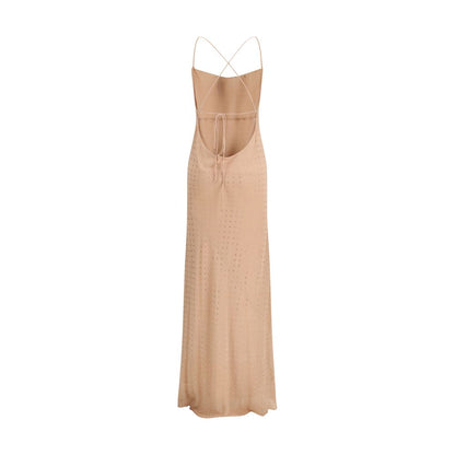 Dress by PINKO for women in polyester multicolor & patterned features an sultry silhouette defined by a round neckline and , falling to an sultry long for a sultry look.