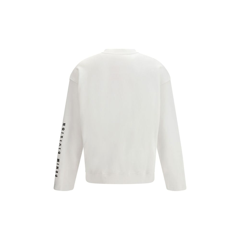 Sweatshirt by Diesel for men in cotton white & signature features an enviable silhouette, showcasing a premium and refined round neckline for a truly enviable finish.
