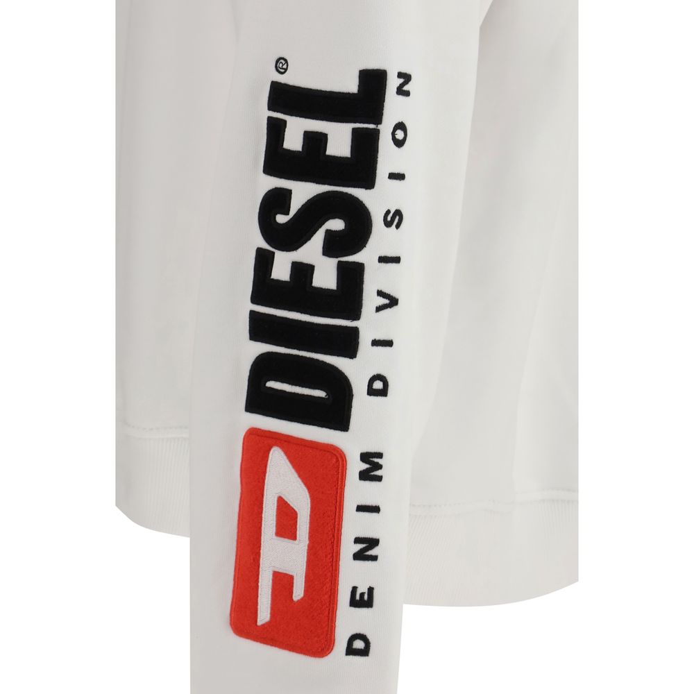 Sweatshirt by Diesel for men in cotton white & signature features an exquisite silhouette, showcasing and details for a exquisite look.