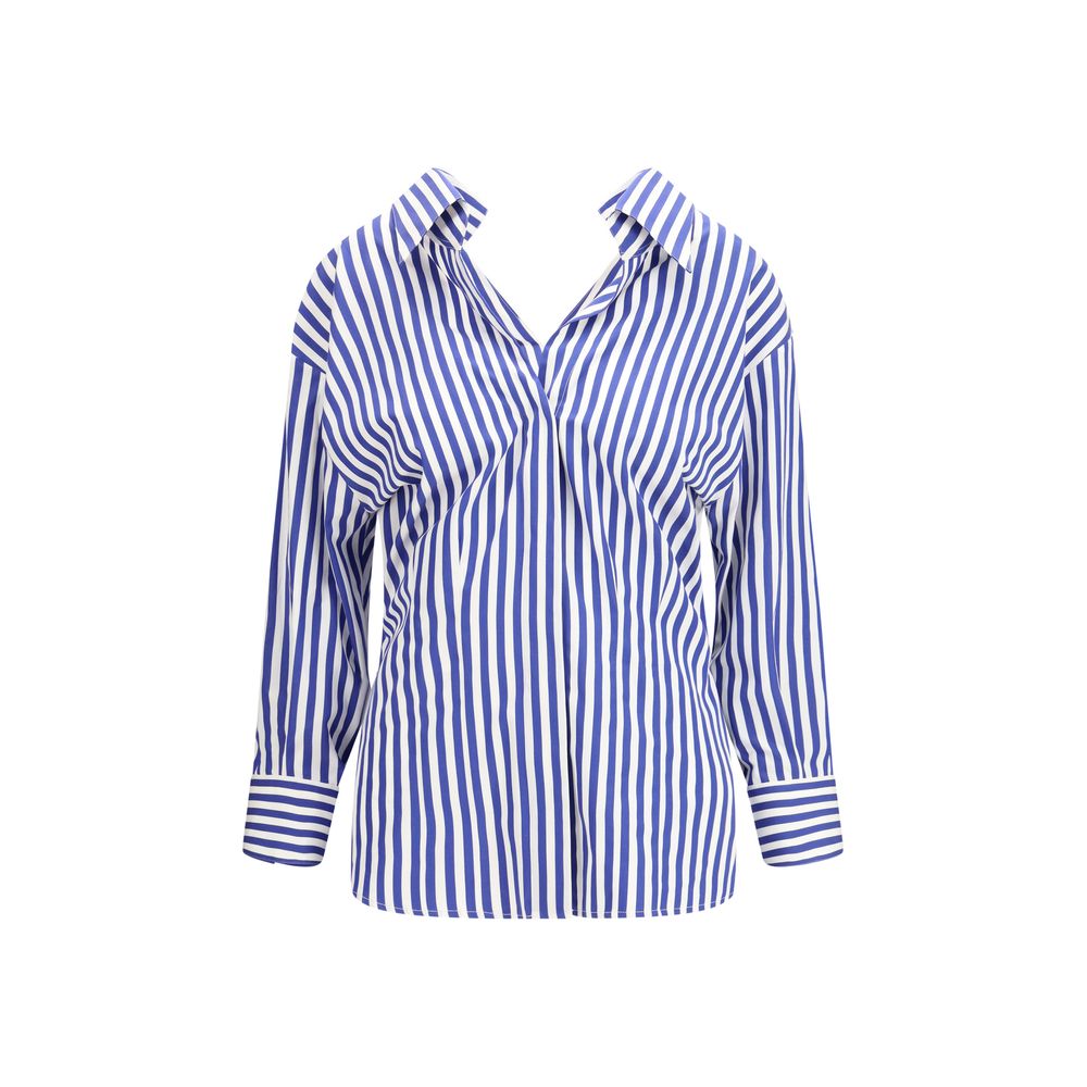 Shirt by Givenchy for women in cotton blue, patterned & striped features an polished silhouette, showcasing a sophisticated and long-sleeve detail for a truly polished finish.